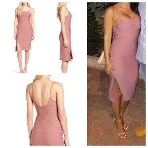 LEITH rose colored bandage dress